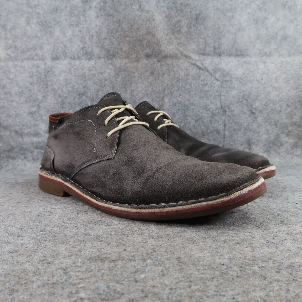 Kenneth Cole Shoes Mens 10 Oxford Desert Boot Classic Suede Dress Comfort Grey